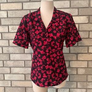 3for$20 button down blouse padded shoulder 10p